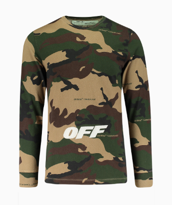 OFF-WHITE Virgil Abloh Camouflage L/S Tee