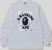 Load image into Gallery viewer, BAPE ABC Dot Reflective Camo College L/S Tee (FW19)